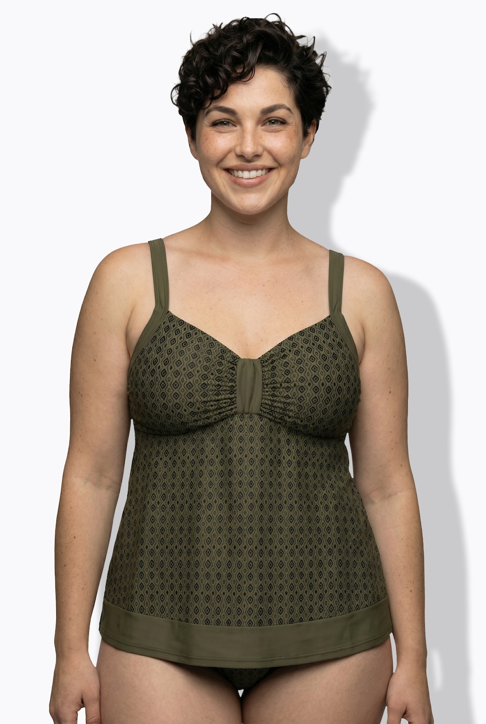 Tankini, gemustert, Softcups, Träger verstellbar