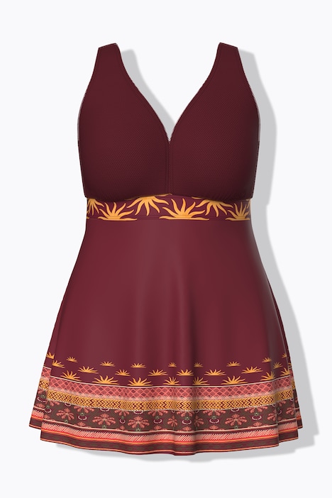 Sunburst Detail Swim Dress