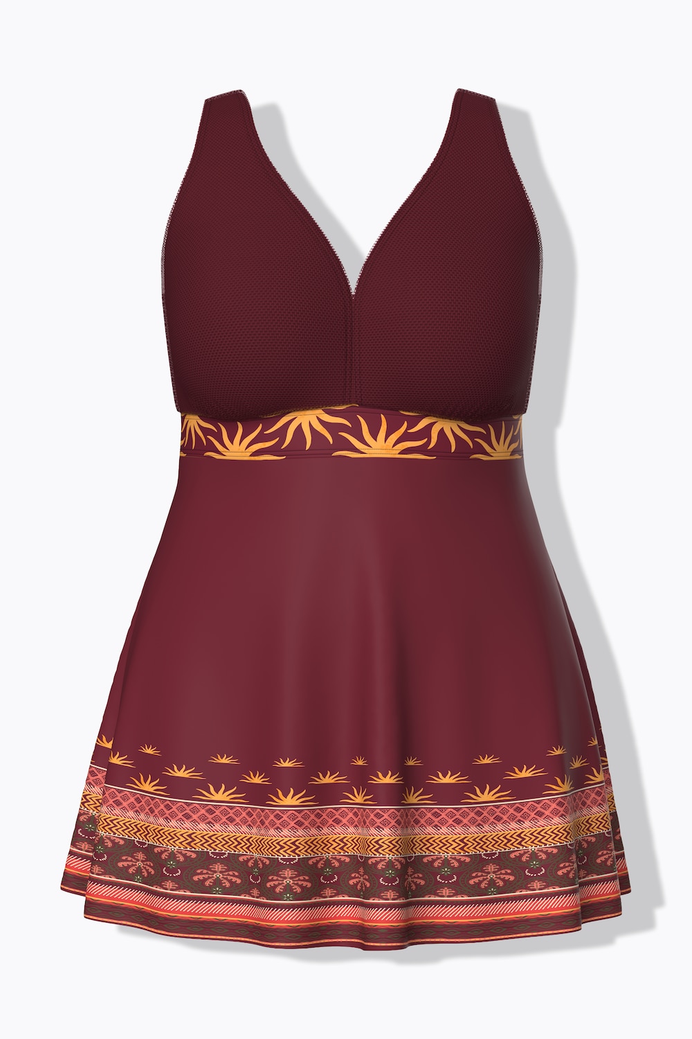 Badekleid, Boho-Bordüre, Softcups, Powermesh-Futter