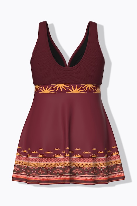 Sunburst Detail Swim Dress