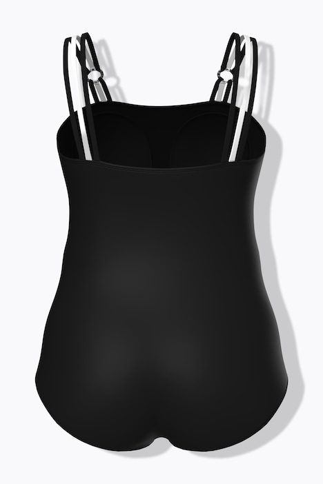 Kostium kąpielowy, tygrysie akcenty, miękkie miseczki, ramiączko trzyczęściowe