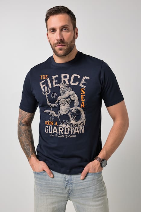 Camiseta, media manga, estampado, hasta la talla 8 XL