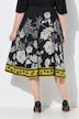 Monochromatic Flower Print Skirt
