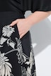 Monochromatic Flower Print Skirt