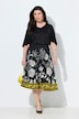 Monochromatic Flower Print Skirt