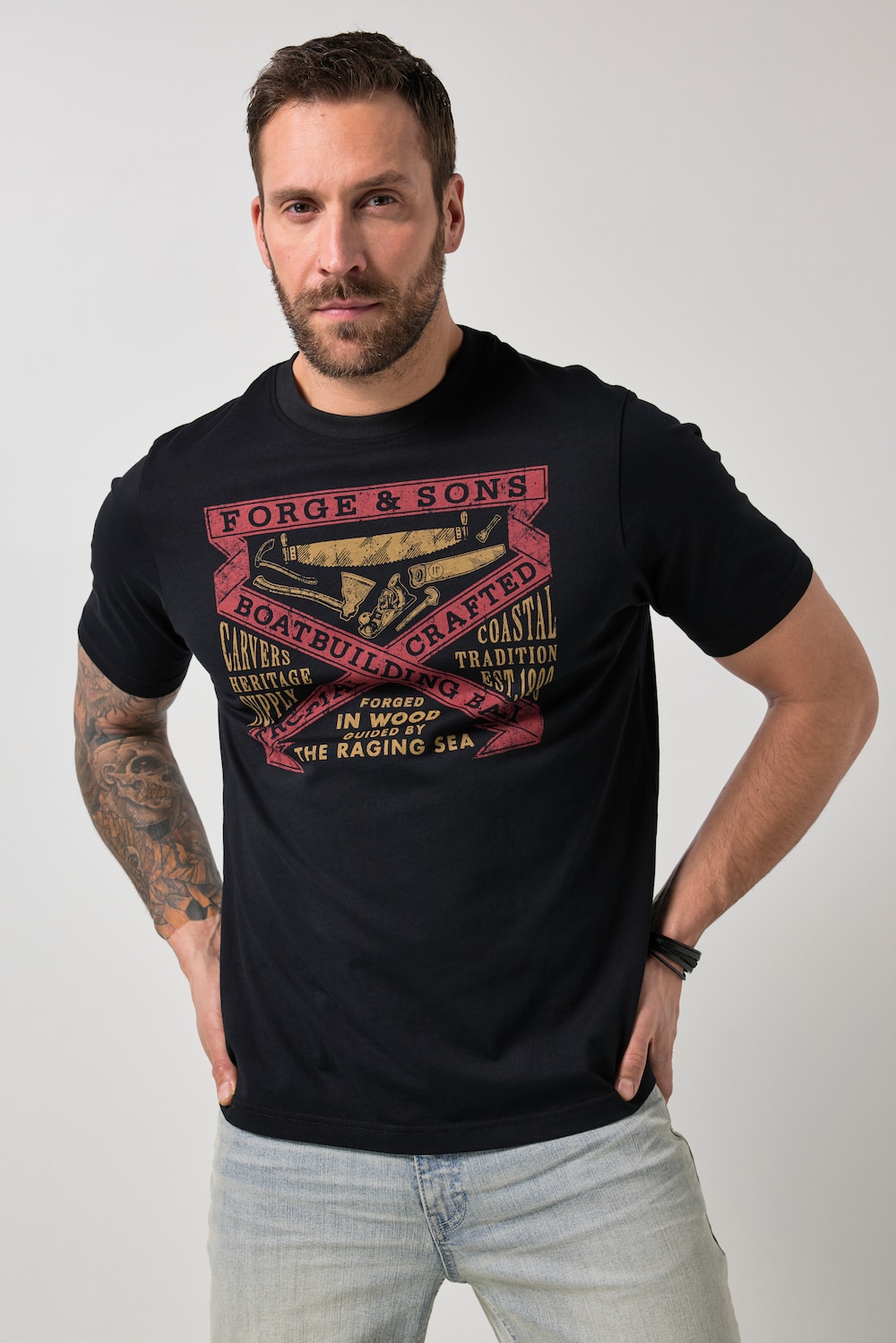 T-shirt, korte mouwen, print, tot 8XL