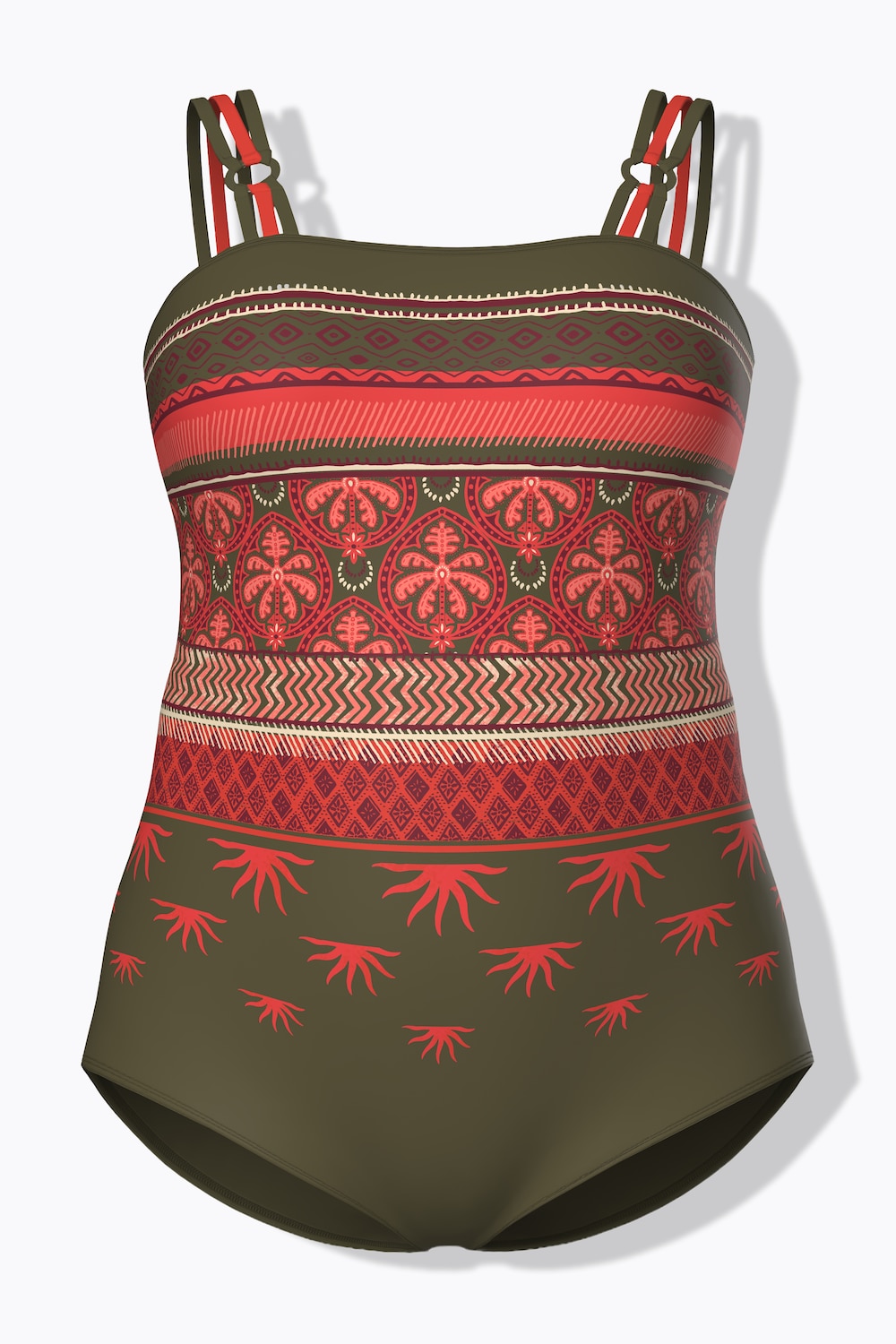 Badeanzug, Boho-Muster, Softcups, recycelt