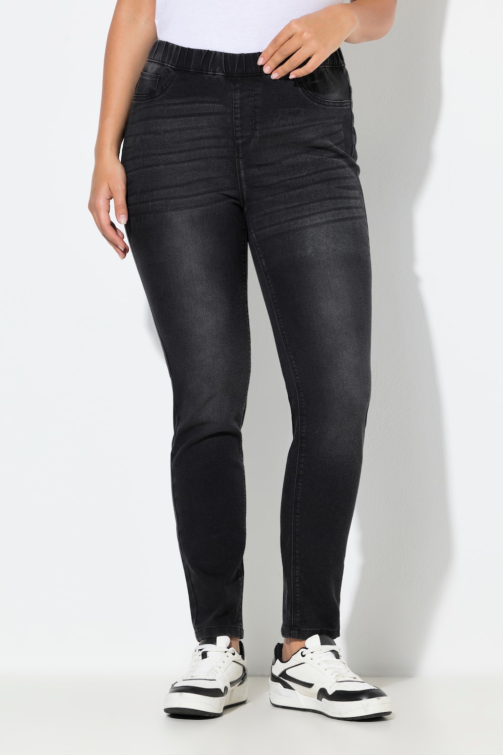 Große Größen Jeggings Sienna, Damen, schwarz, Größe: 46, Baumwolle/Polyester, Ulla Popken