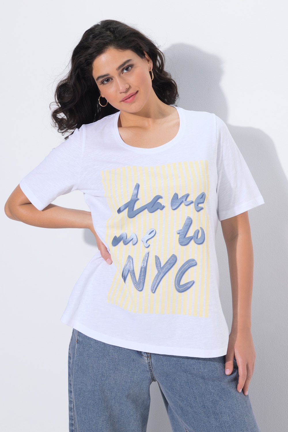 T-shirt, NYC, Classic, ronde hals, korte mouwen
