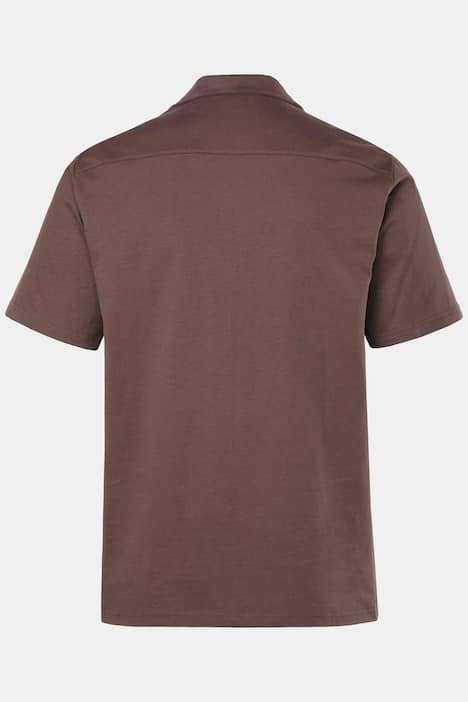 STHUGE Jerseyhemd, Halbarm, Cuba Kragen, kastiger Fit, bis 8 XL