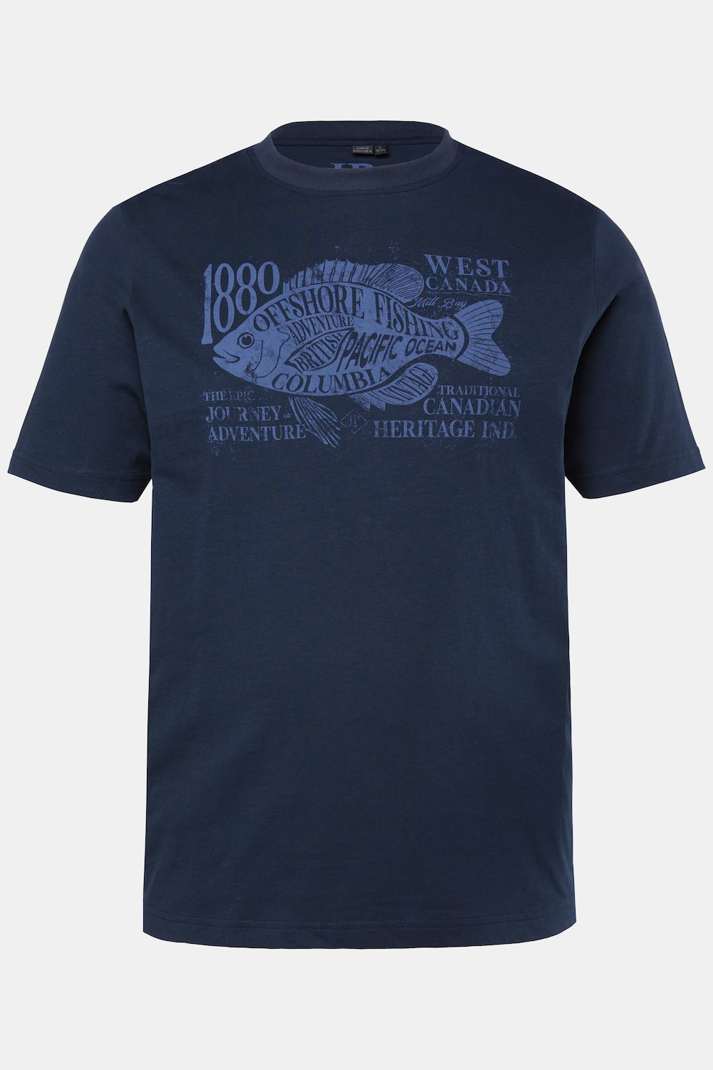 Stora storlekar T-shirt, Her, turkos, storlek: XXL, Bomull, JP1880