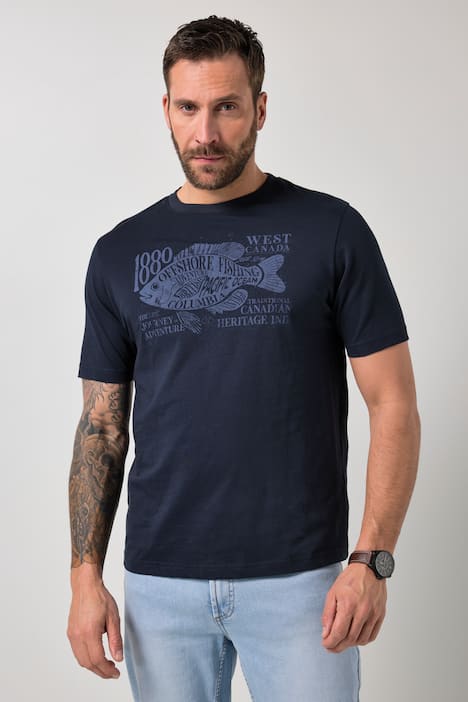 JP1880 T-Shirts, 2er-Pack, Halbarm, Print, bis 8 XL