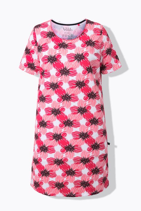 Bigshirts, 2er-Pack, Blüten, Rundhals/V-Ausschnitt, Halbarm