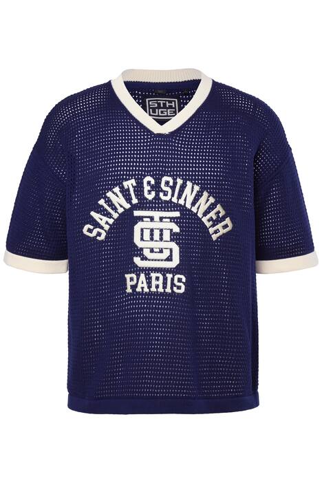 Tričko STHUGE, krátké rukávy, síťovaný úplet, výstřih do V, do 8XL