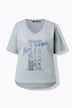 T-Shirt, New York, Oversized, V-Ausschnitt, Halbarm