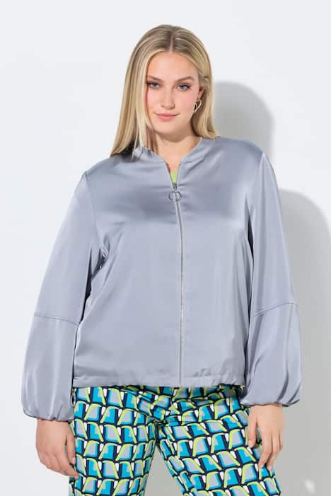 Blouson, A-Linie, Collegekragen, Langarm