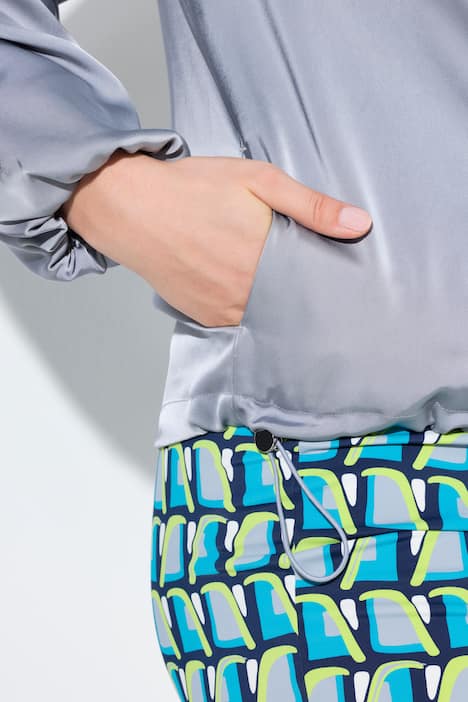 Blouson, A-Linie, Collegekragen, Langarm