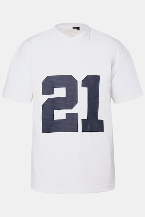 STHUGE T-Shirt, Halbarm, Front-Print, V-Ausschnitt, bis 8 XL