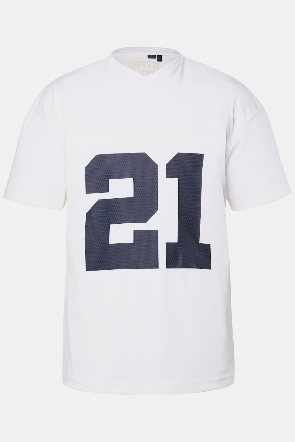 T-shirt STHUGE, imprimé sur le devant, col en V et manches courtes - jusqu'au 8 XL