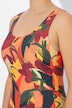 Autumn Brushstroke Print Swimsuit
