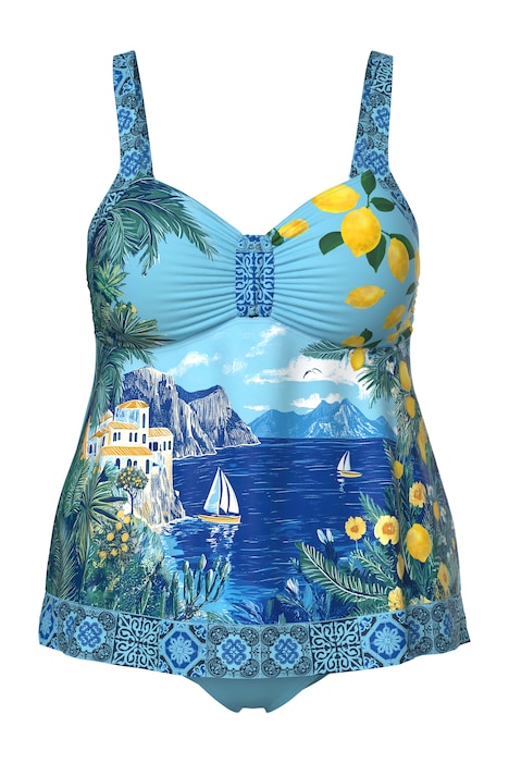 Tankini, dovolená, měkké košíčky, nastavitelná ramínka podprsenky