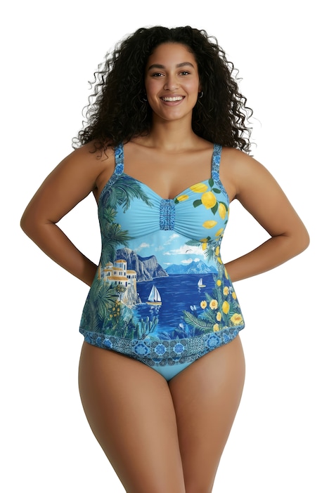 Tankini, dovolená, měkké košíčky, nastavitelná ramínka podprsenky