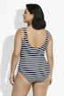 Badpak, strepen, zonder zachte cups, ronde hals