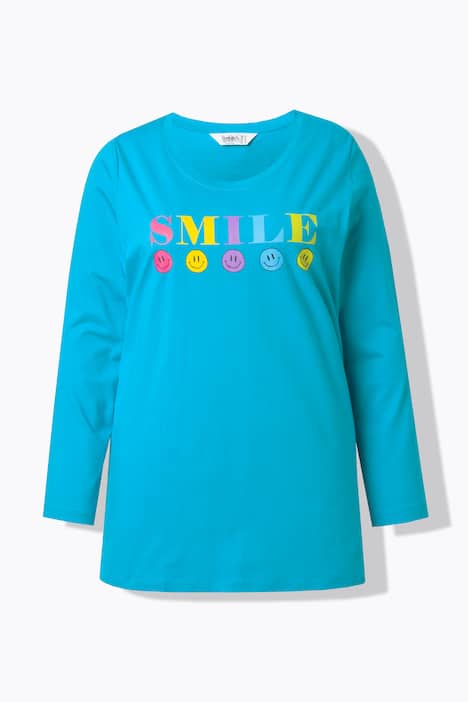T-Shirt, bequeme Passform, SMILE Motiv