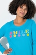 T-Shirt, bequeme Passform, SMILE Motiv