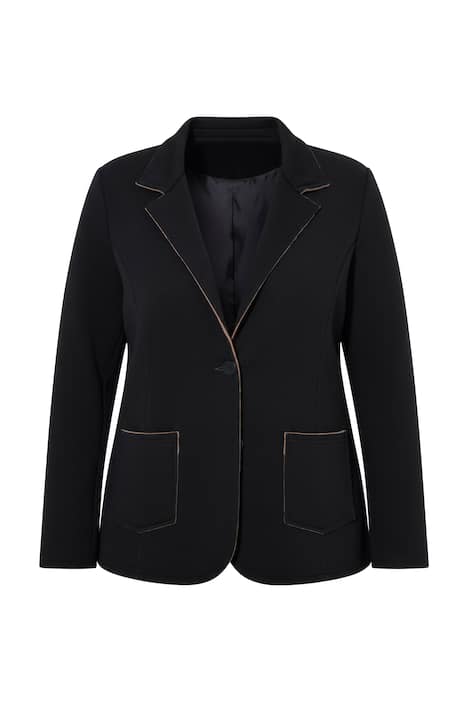 Úpletový blejzr, Regular střih, elastický úplet, klopový límec