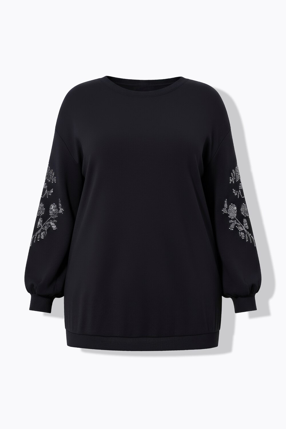 Stora storlekar Mjukiströja, Dam, svart, storlek: 52, Bomull/Viskos, Mia Moda