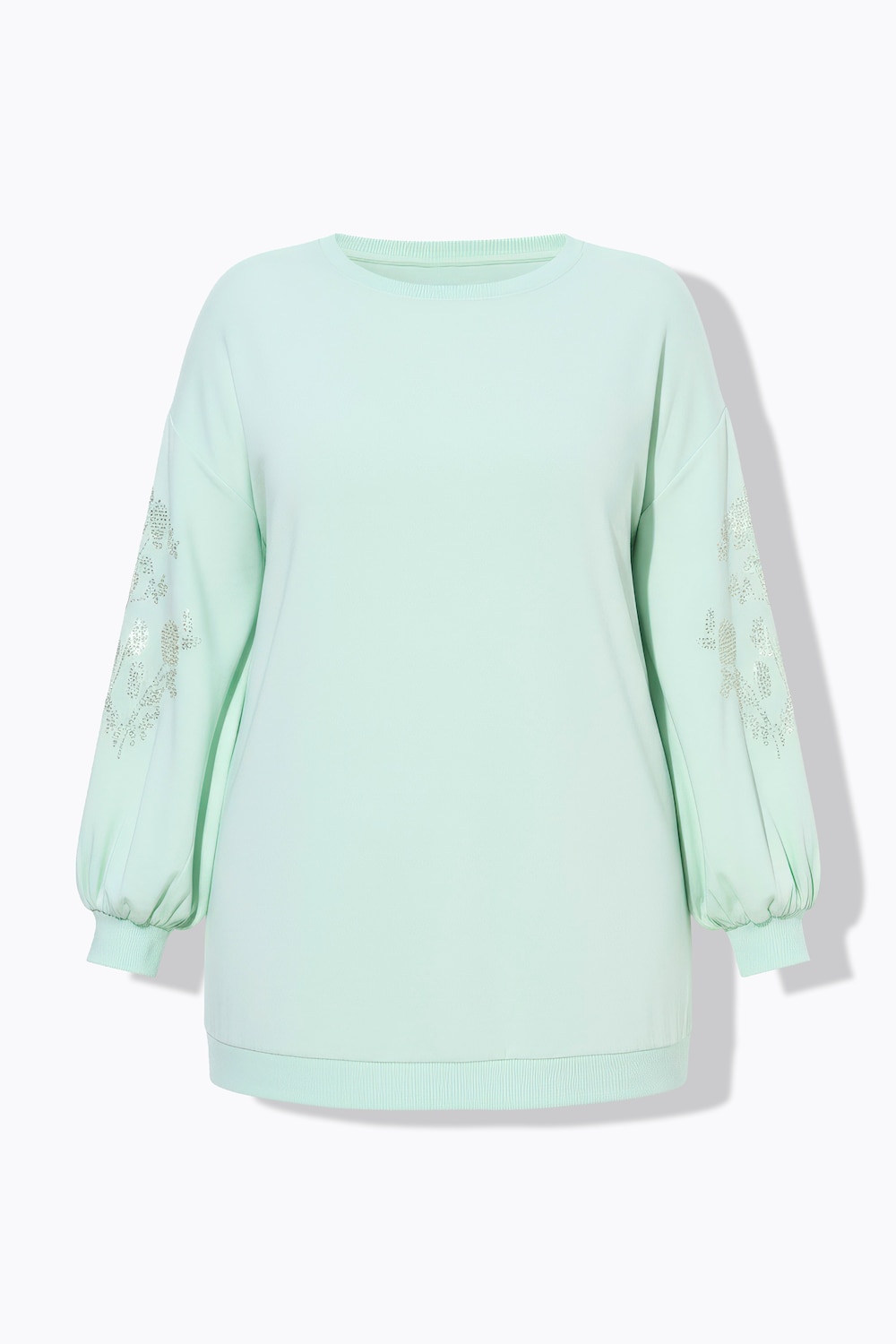 Stora storlekar Mjukiströja, Dam, turkos, storlek: 50, Bomull/Viskos, Mia Moda