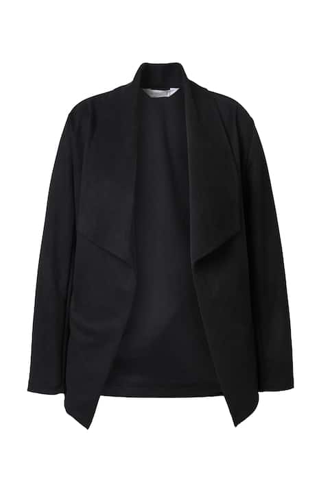 Smišová bunda, rovný střih, lopatkový límec, otevřená bunda