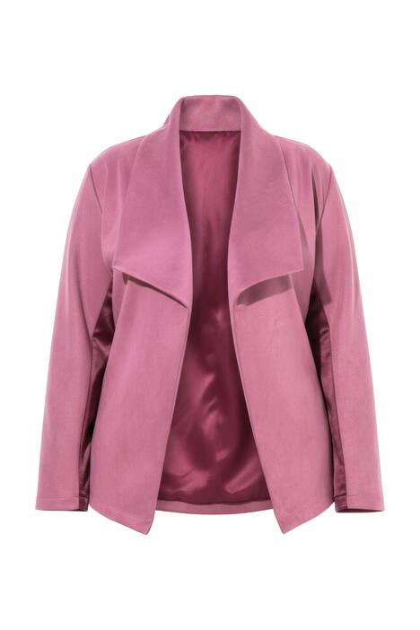 Smišová bunda, rovný střih, lopatkový límec, otevřená bunda