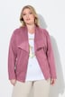 Velours-Jacke, Straight Fit, Spatenkragen, offene Jacke