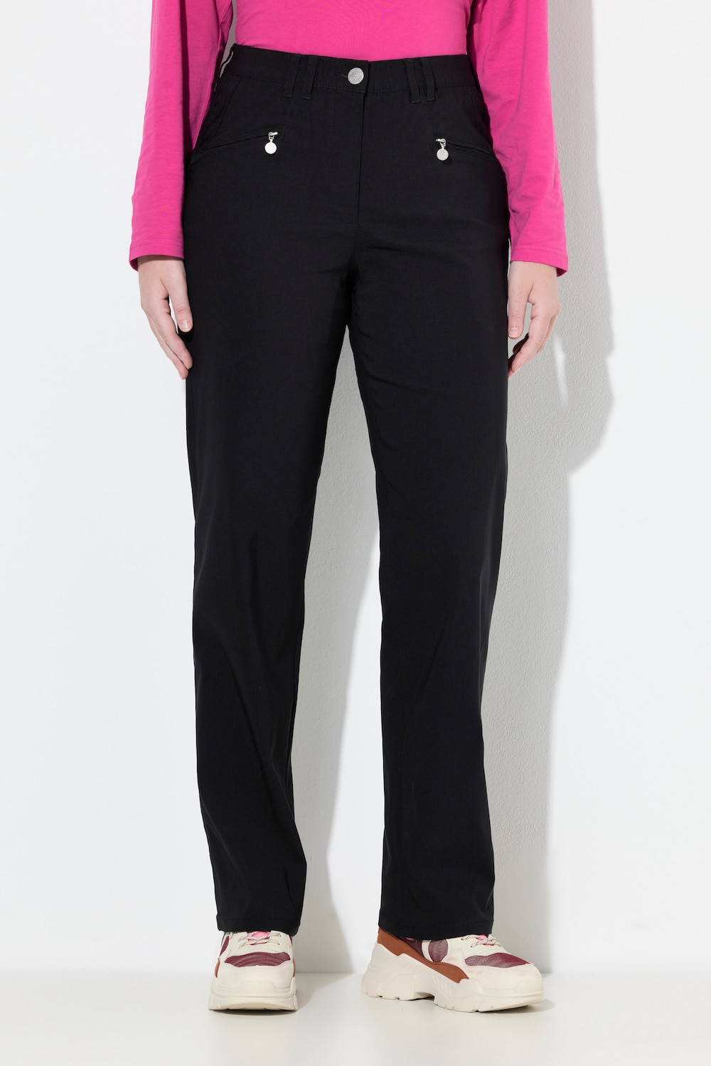 Große Größen Bengalinhose Mony, Damen, schwarz, Größe: 42, Viskose/Synthetische Fasern, Ulla Popken