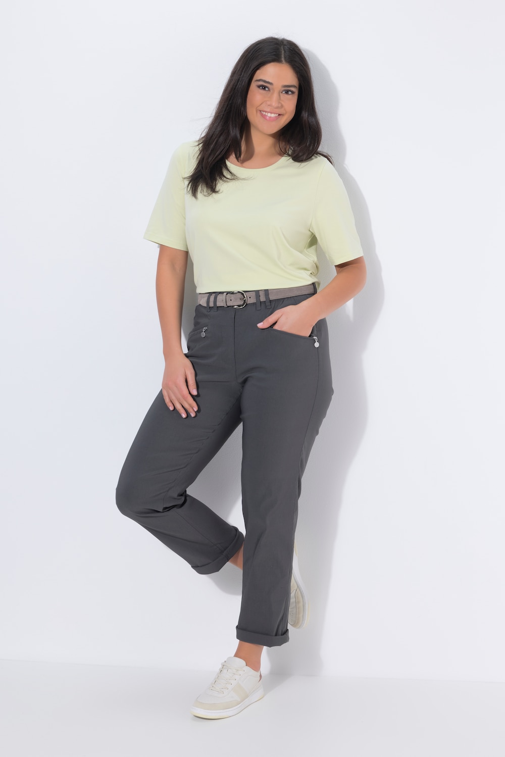 Bengaline broek Mony, taps toelopende pijpen, ritszakken