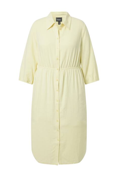 Košilové šaty, A střih, košilový límec, 3/4 rukávy