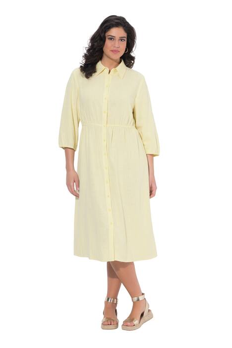 Košilové šaty, A střih, košilový límec, 3/4 rukávy