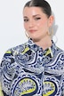 Striking Two-Tone Paisley Tunic Blouse