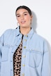 Jeanshemd, oversized, Vintage Look, goldene Ziernieten