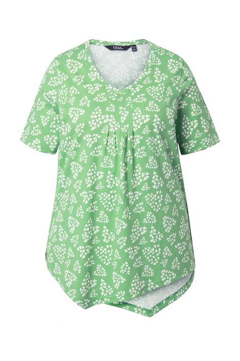 Tričko, srdce, A střih, výstřih do V, krátké rukávy