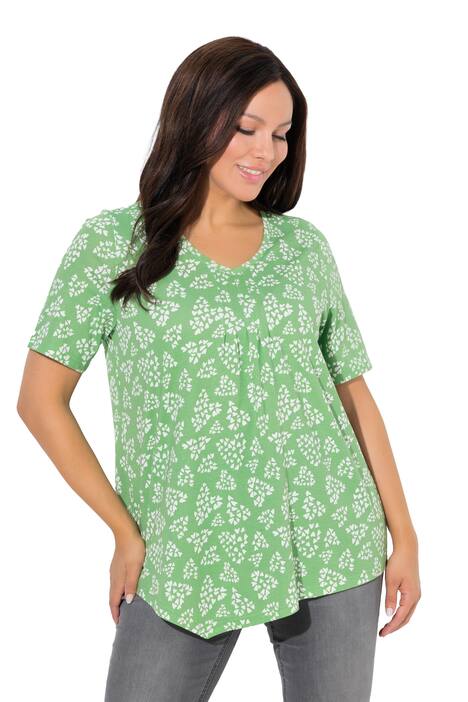 Tričko, srdce, A střih, výstřih do V, krátké rukávy