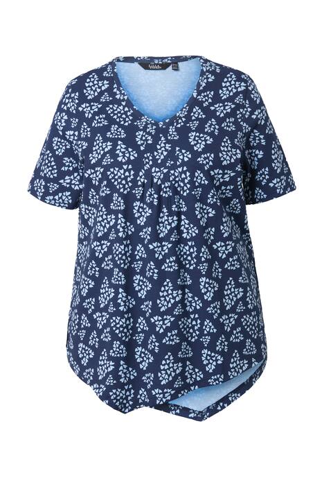 Tričko, srdce, A střih, výstřih do V, krátké rukávy