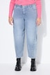 Barrel-Jeans, Ballon-Legs, HighWaist, Schmucknieten