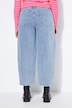 Barrel-Jeans, Ballon-Legs, HighWaist, Schmucknieten