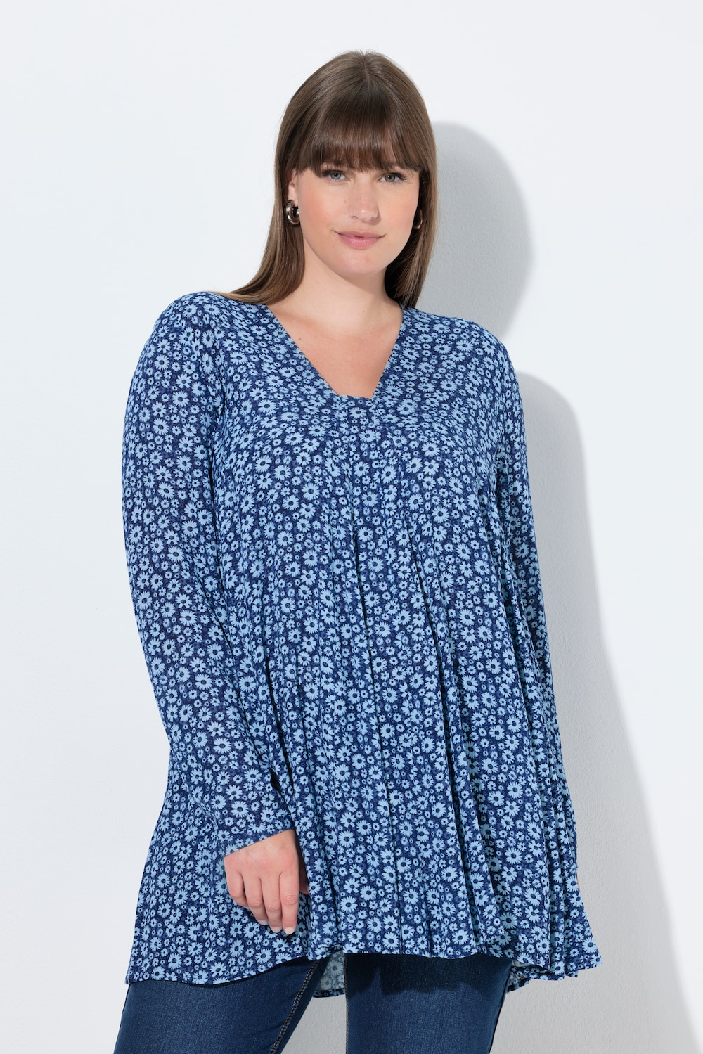 Große Größen Bluse, Damen, blau, Größe: 46/48, Viskose, Ulla Popken