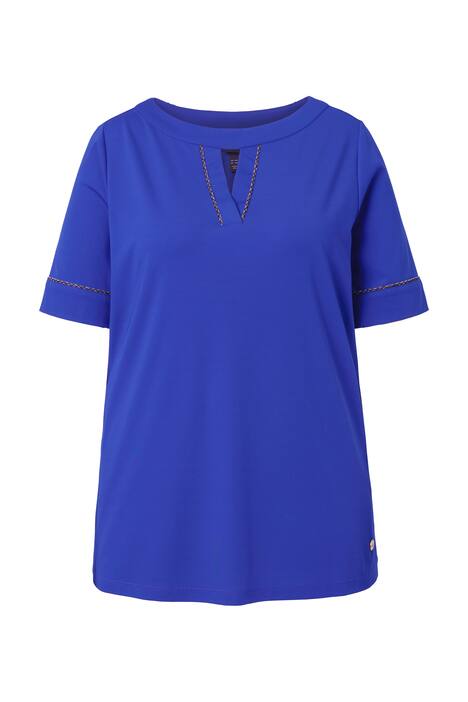 Punto tričko, A střih, ozdobná stuha, lodičkový výstřih, polo rukávy