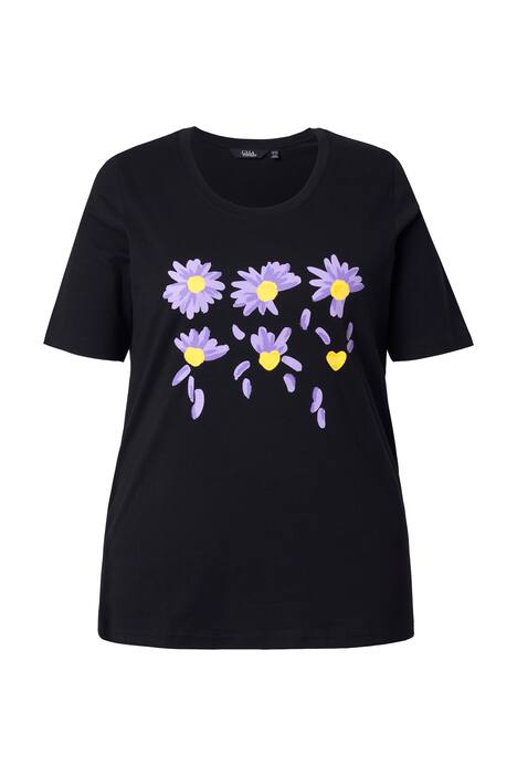 Tričko, květy, Classic, kulatý výstřih, krátké rukávy