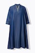 Robe en Lyocell aspect jean, poches, col calice et manches&nbsp;3/4